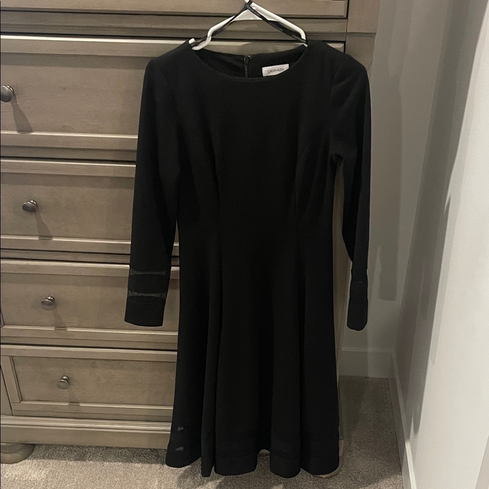 Calvin Klein Black Long Sleeve Dress